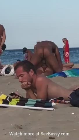 Bare Beach Gigantic Penis Cock Outdoor Public Threesome Watching XXX GIF By  Seebussy

