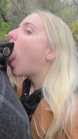 Yellow-haired Bj Deepthroat OnlyFans Outdoor Public XXX GIF By  Gigabitethernet
