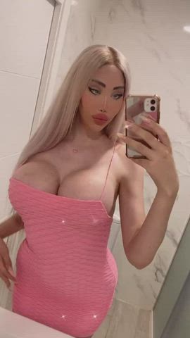 Enormous Melons Blonde Dress Gigantic Tits MILF Nipple Nipslip Party Tiny Waist XXX GIF By  Luxurydoll
