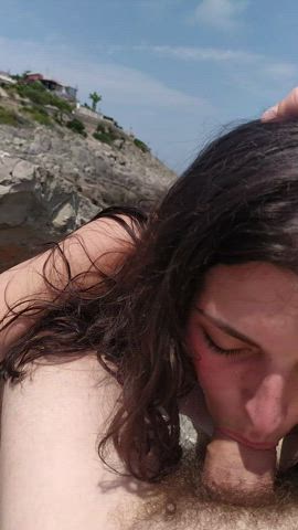 18 Years Mature Amateur Beach Large Dong Deepthroat Outdoor Public Throat Fuck ThroatPie XXX GIF By  Vibesvictory
