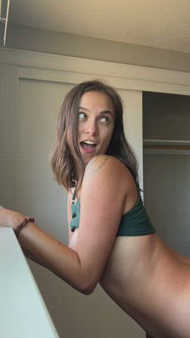 Sexy Exhibitionist Eye Contact Sideboob Standing Doggy R/HoldTheMoan XXX GIF By  Piper_quinn
