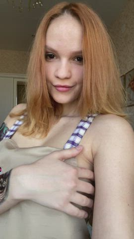 18 Years Mature Babe Pretty Kitchen Skinny Redhead Teenie Tits Titty Drop XXX GIF By  Verlonis
