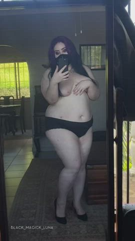 Areolas BBW Humongous Tits Boobs Curvy Goth Pale Panties Topless XXX GIF By  Black_magick_luna
