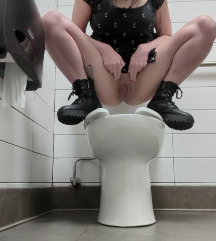 Amateur Goth Pee Peeing Piss Pissing Public Cunt Watersports XXX GIF By  Internetfoxgirl
